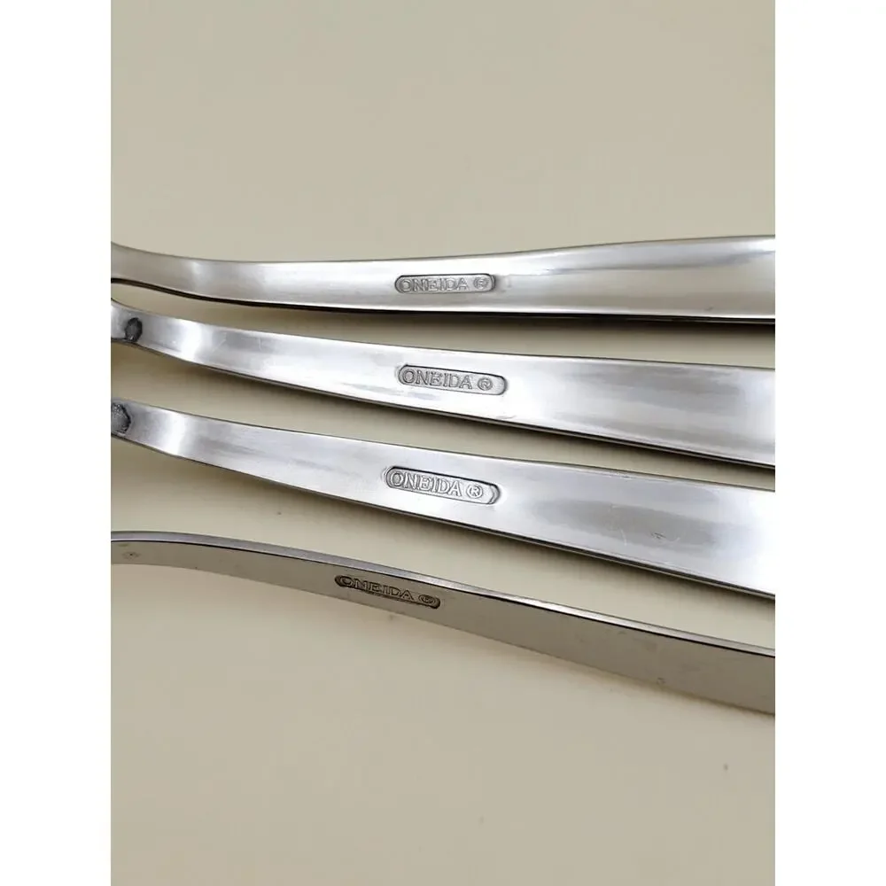 Set of 4 Oneida MADELINE Salad Fork Stainless Steel Flatware